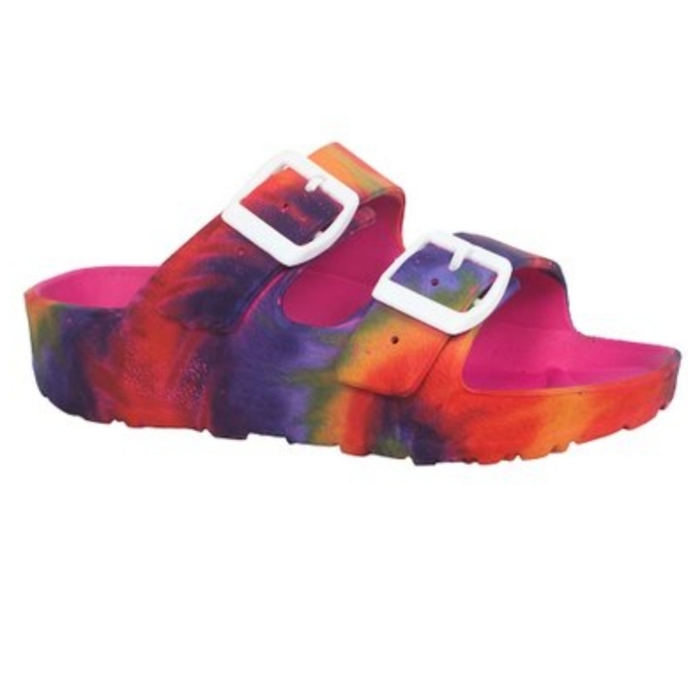 RESTOCKED Chatties Fuchsia & Blue Galaxy Double-Buckle Eva Sandal